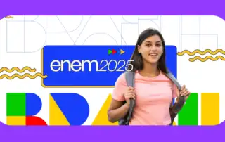 Estudante se preparando para o ENEM 2025 com mochila nas costas, representando vestibulares, SISU, provas, exames, faculdades e universidades no Brasil