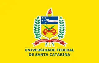 Logotipo da UFSC com destaque para as obras literárias obrigatórias do Vestibular 2026